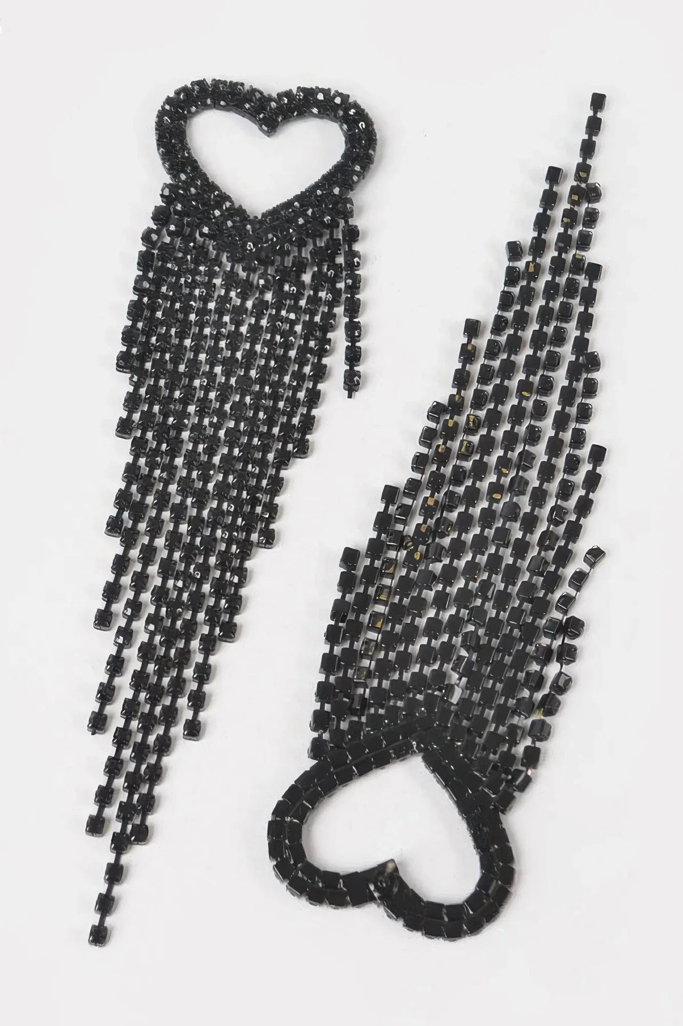 Rhinestone Heart Fringe Earring Secondary image