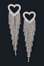 Rhinestone Heart Fringe Earring | Mixtshop LLC