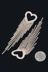 Rhinestone Heart Fringe Earring | Mixtshop LLC