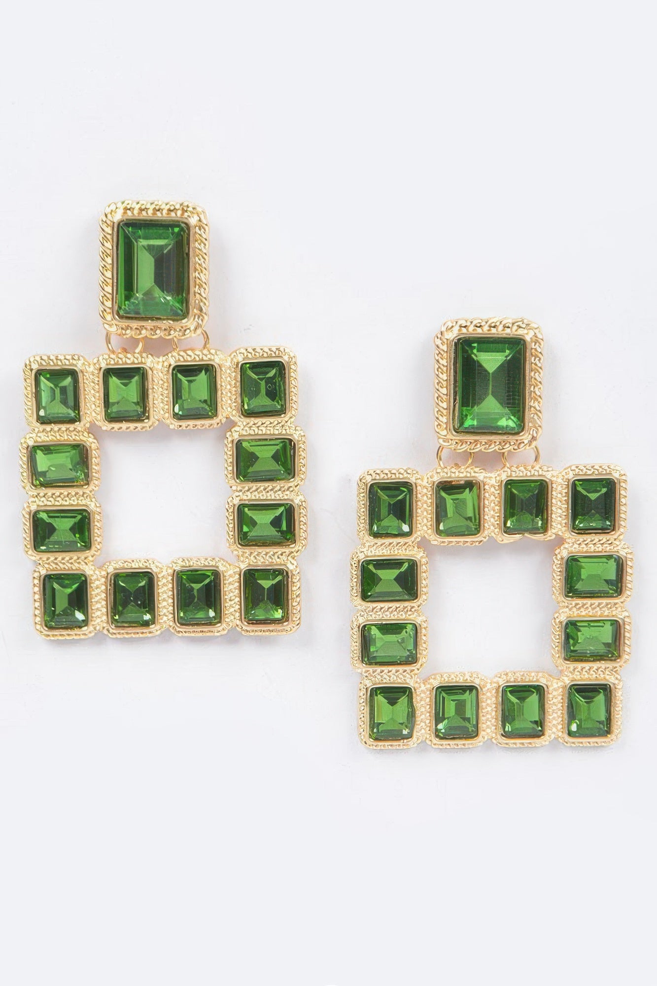 Multi Square Gemstone Earrings | Mixtshop LLC