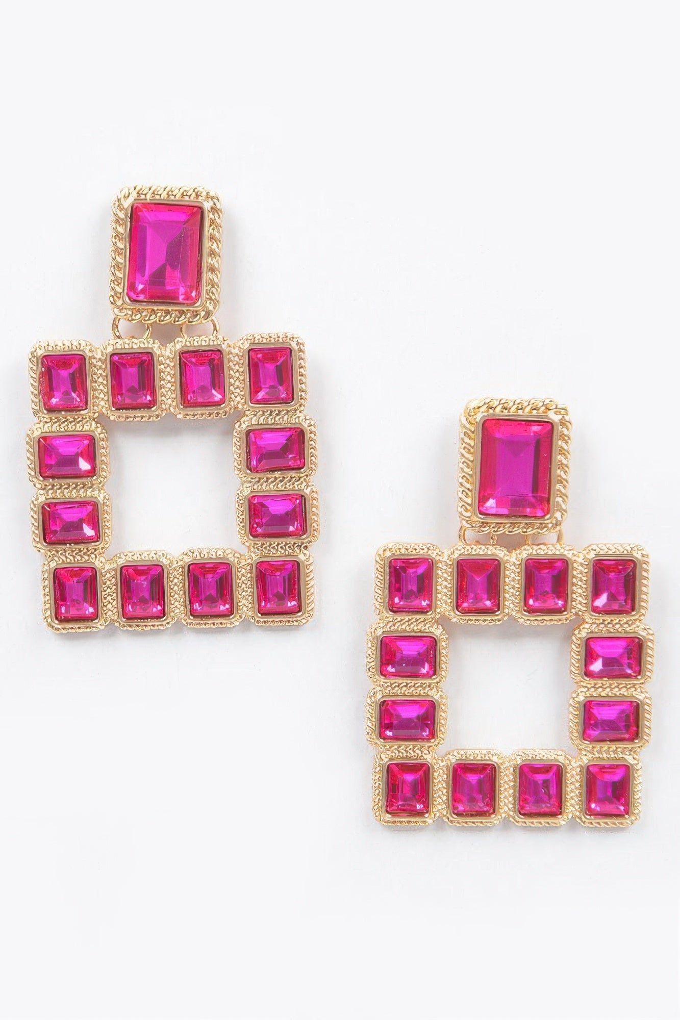 Multi Square Gemstone Earrings | Mixtshop LLC