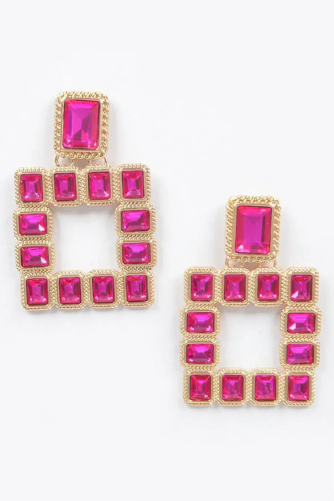 Multi Square Gemstone Earrings | Mixtshop LLC
