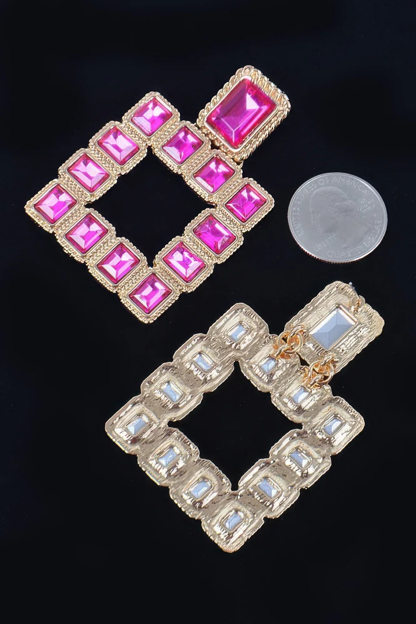 Multi Square Gemstone Earrings | Mixtshop LLC