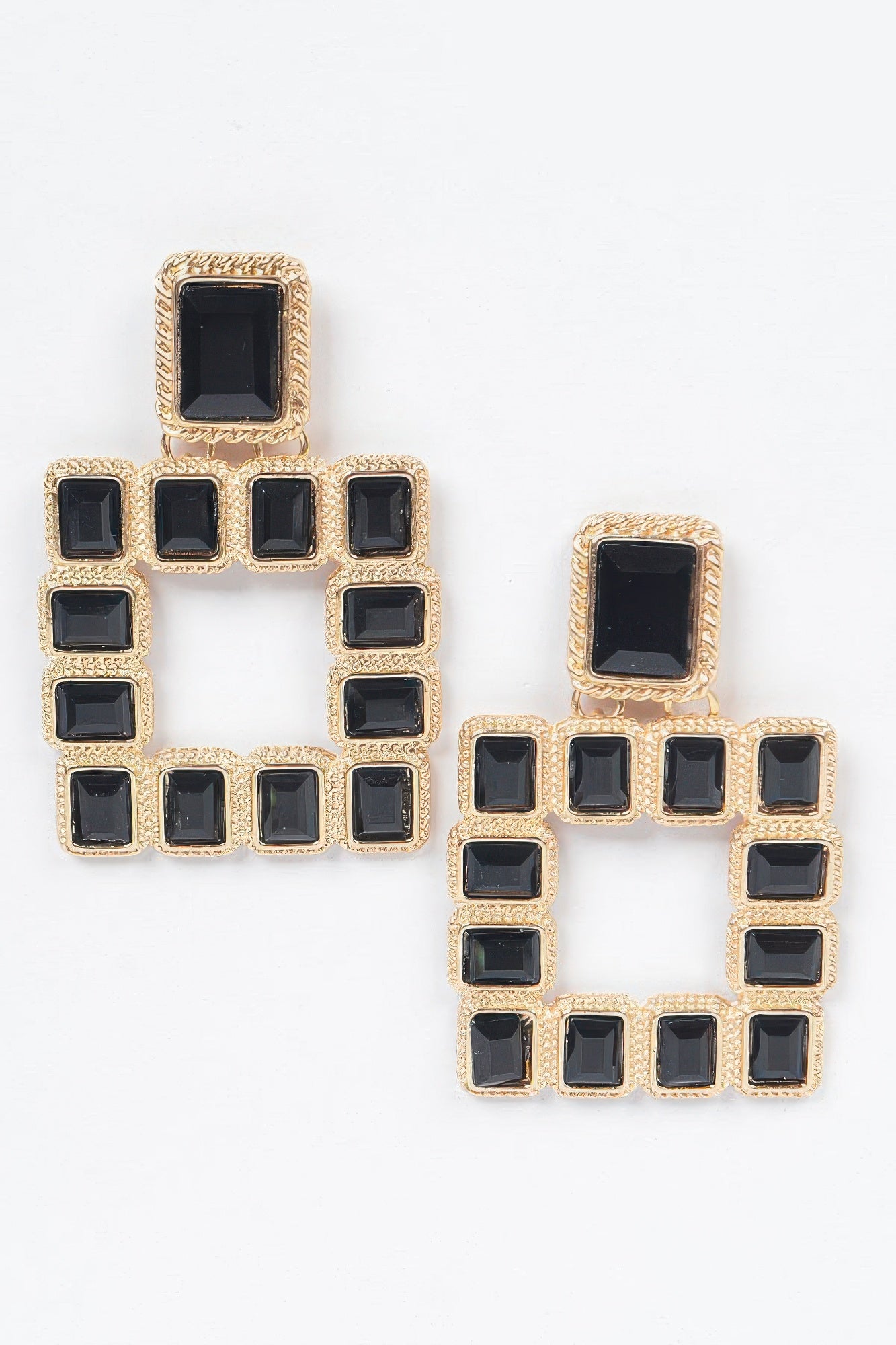 Multi Square Gemstone Earrings | Mixtshop LLC