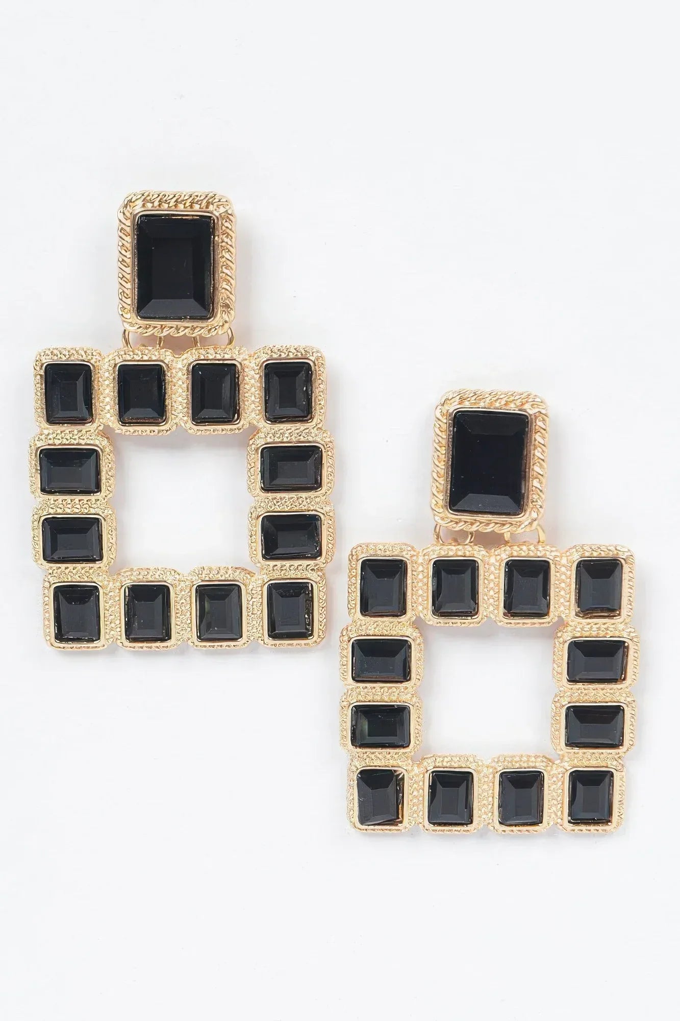 Multi Square Gemstone Earrings | Mixtshop LLC
