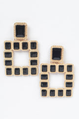 Multi Square Gemstone Earrings | Mixtshop LLC