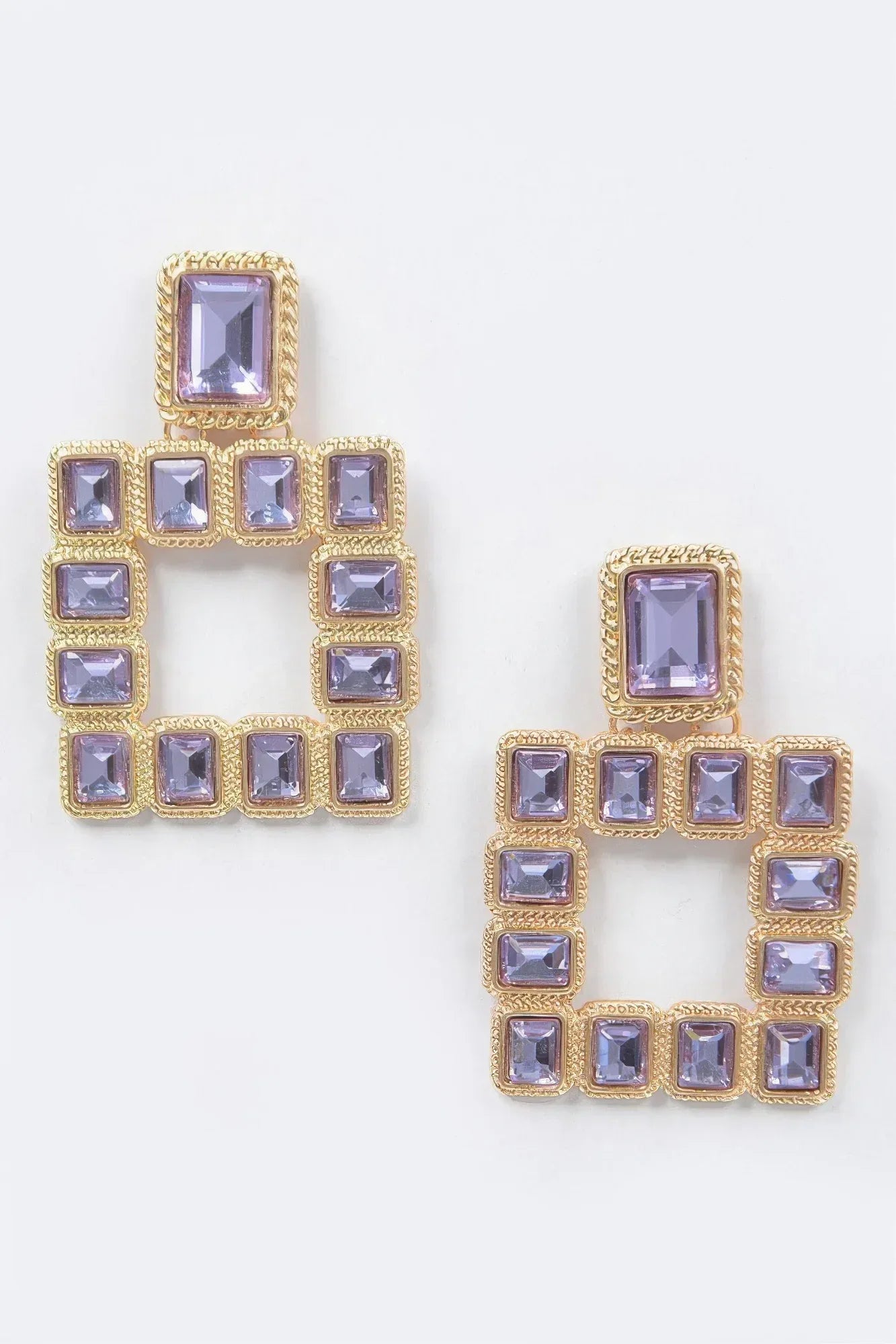 Multi Square Gemstone Earrings | Mixtshop LLC