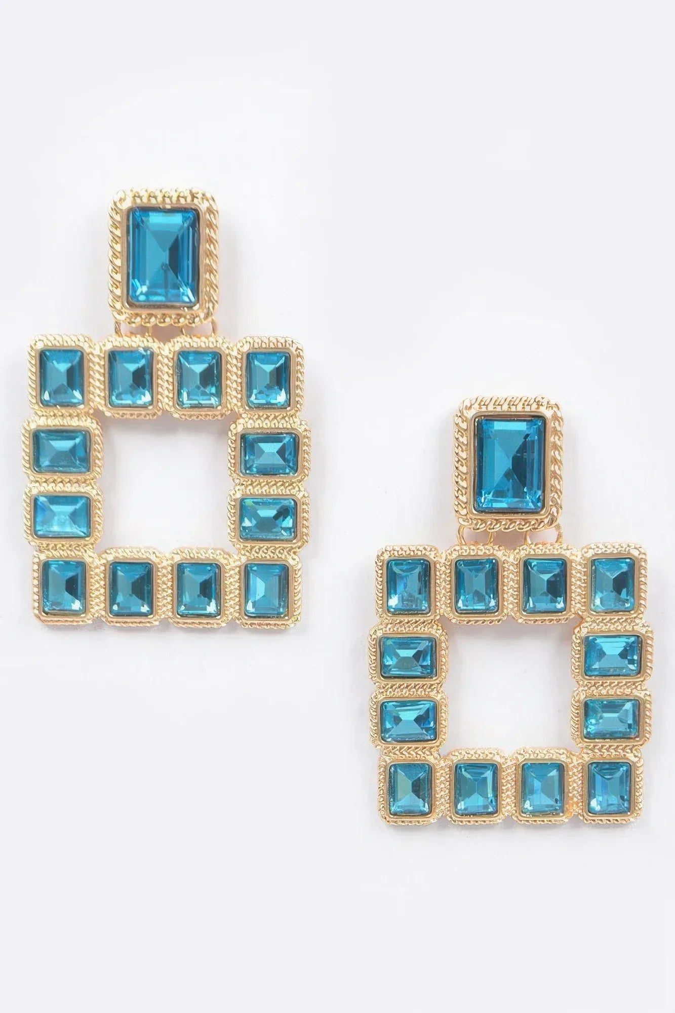 Multi Square Gemstone Earrings | Mixtshop LLC