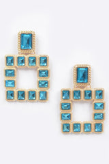 Multi Square Gemstone Earrings | Mixtshop LLC
