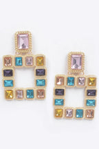 Multi Square Gemstone Earrings | Mixtshop LLC