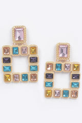 Multi Square Gemstone Earrings | Mixtshop LLC