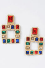 Multi Square Gemstone Earrings | Mixtshop LLC