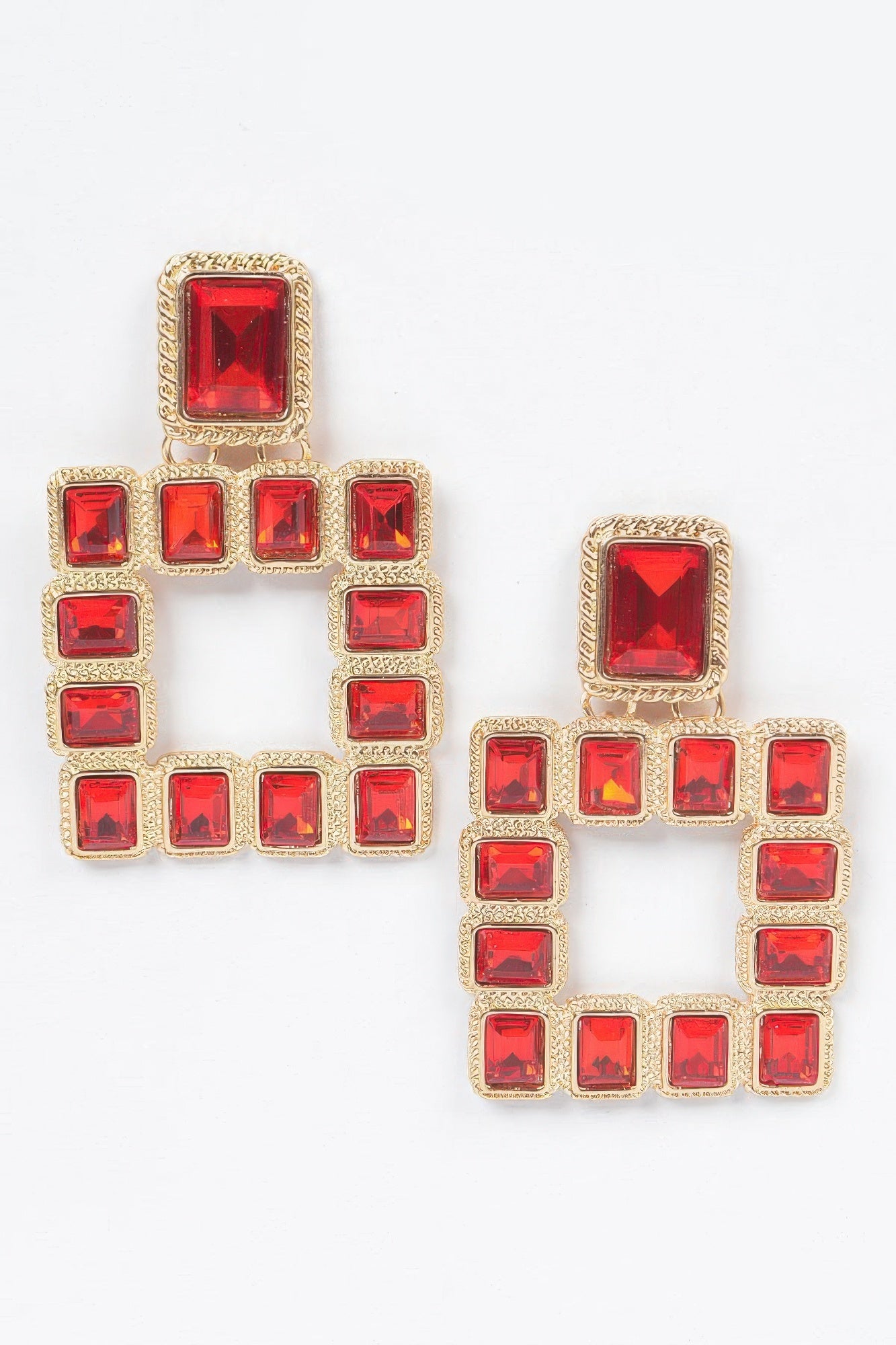 Multi Square Gemstone Earrings | Mixtshop LLC