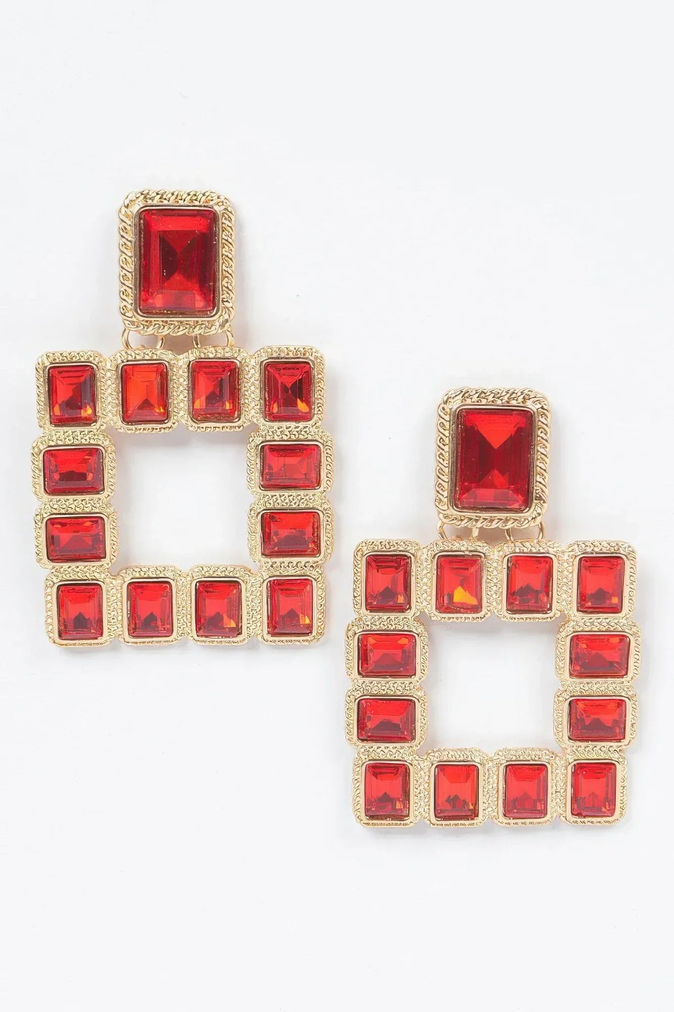 Multi Square Gemstone Earrings | Mixtshop LLC