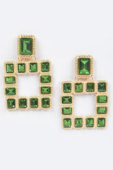 Multi Square Gemstone Earrings | Mixtshop LLC