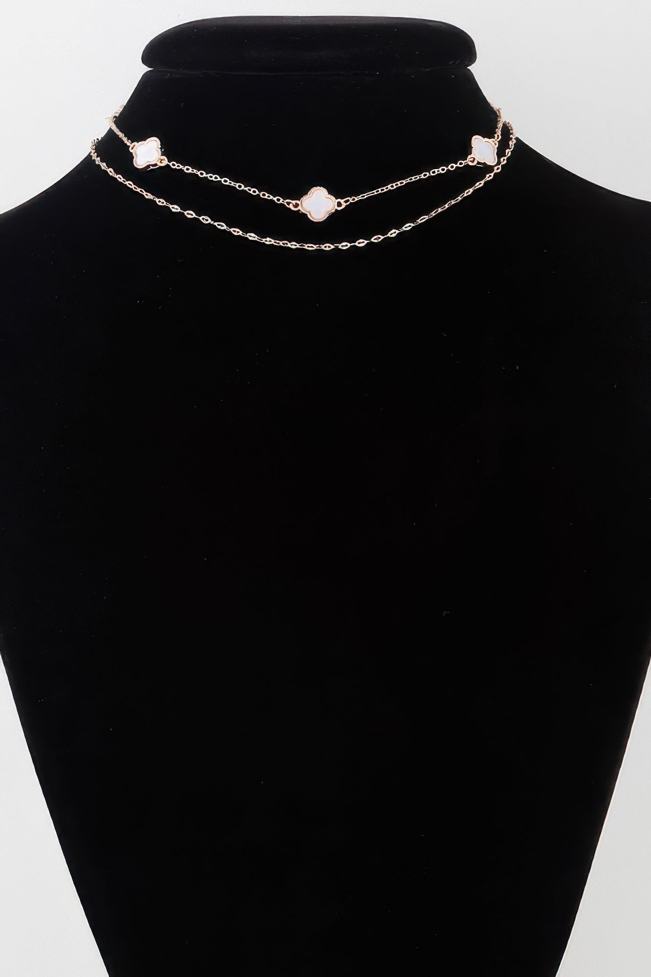 Double Clover Charm Choker Necklace | Mixtshop LLC