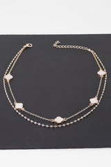Double Clover Charm Choker Necklace | Mixtshop LLC