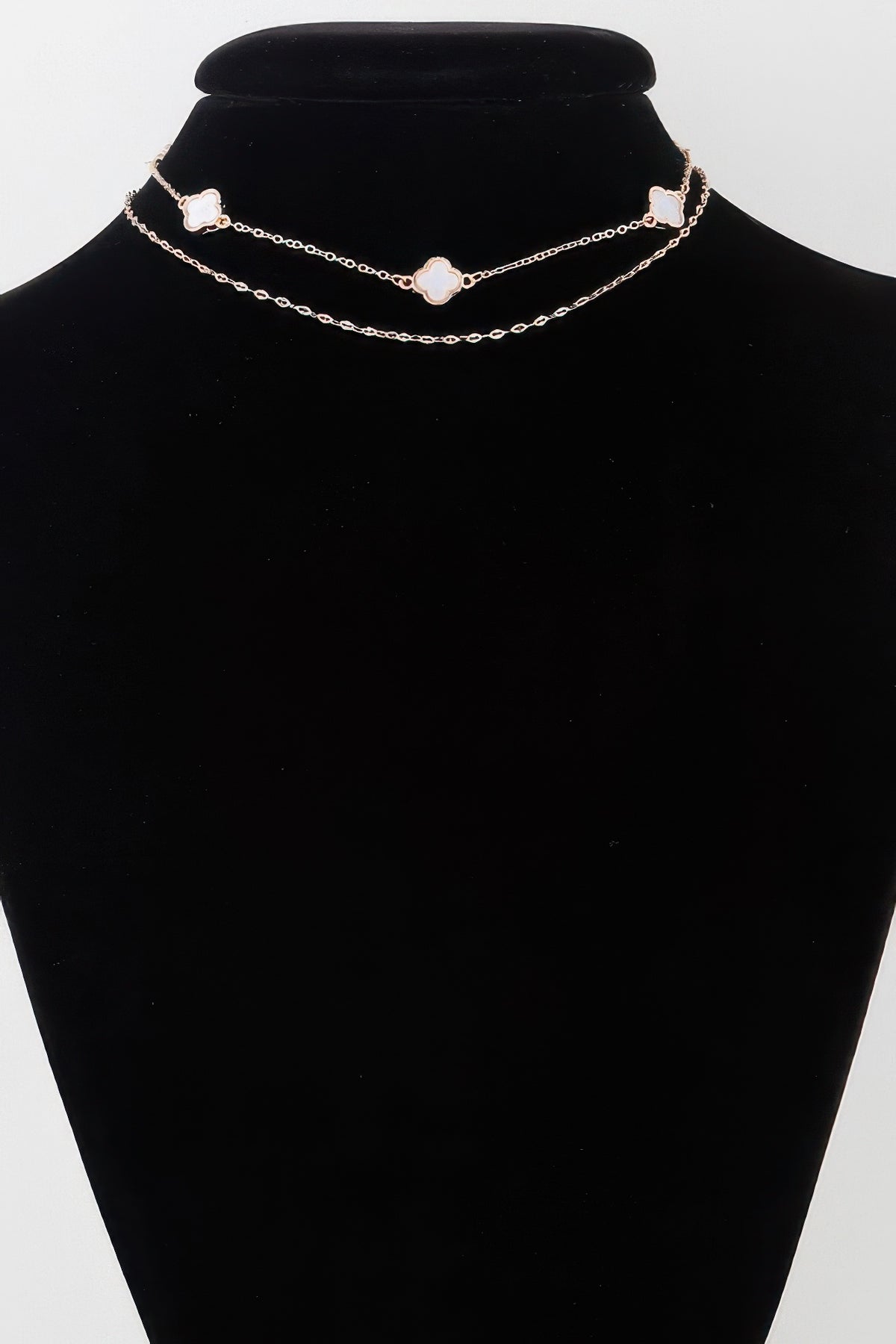 Double Clover Charm Choker Necklace | Mixtshop LLC