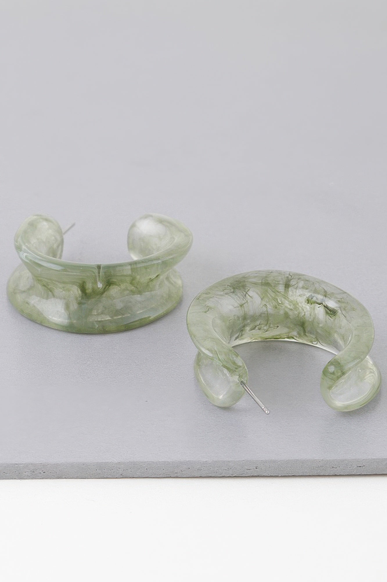 Multi Marble Stone Hoop Earrings | Mixtshop LLC