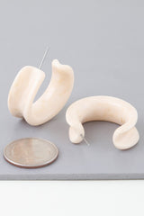 Multi Marble Stone Hoop Earrings | Mixtshop LLC