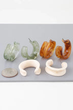 Multi Marble Stone Hoop Earrings | Mixtshop LLC