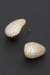 Rhinestone Metal Tear Drop Earring | Mixtshop LLC