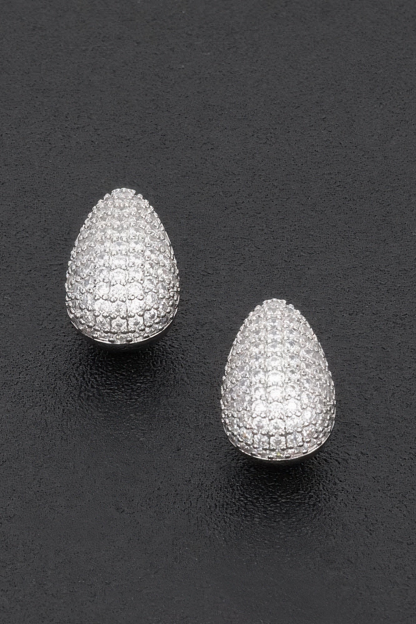 Rhinestone Metal Tear Drop Earring | Mixtshop LLC