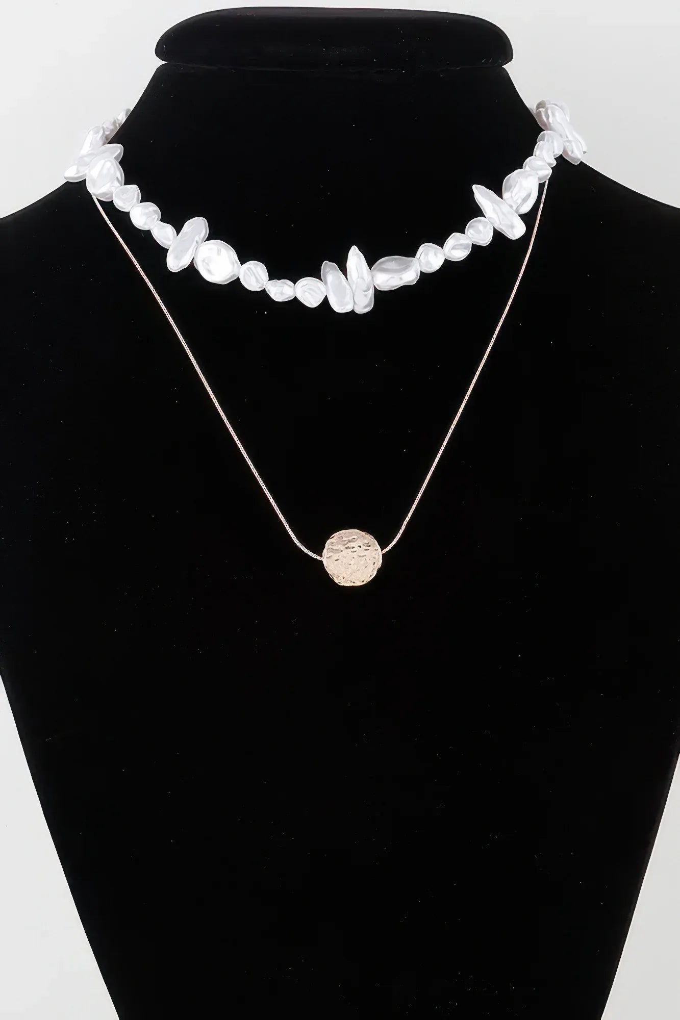 Double Abstract Stone Necklace | Mixtshop LLC Main image