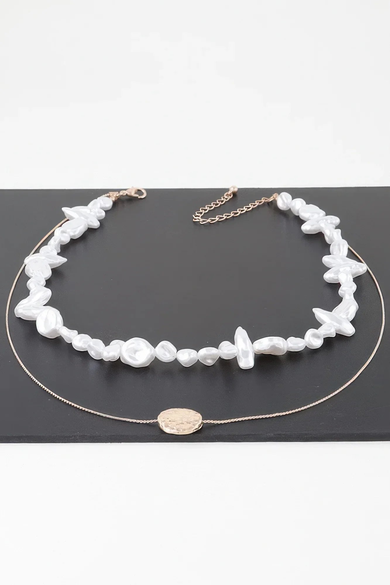 Double Abstract Stone Necklace Secondary image