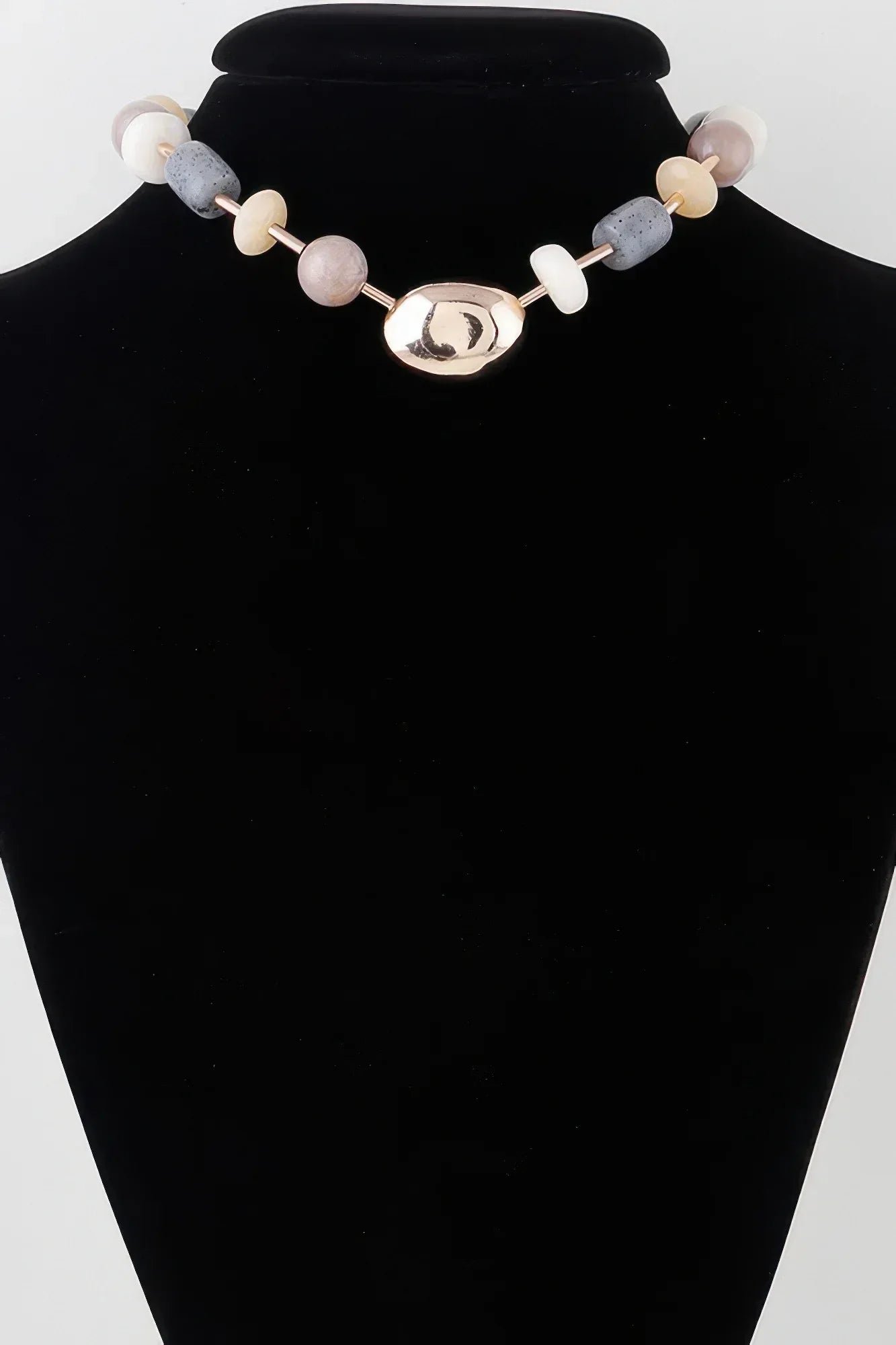 Multi Modern Stone Necklace | Mixtshop LLC Main image