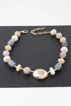 Multi Modern Stone Necklace | Mixtshop LLC
