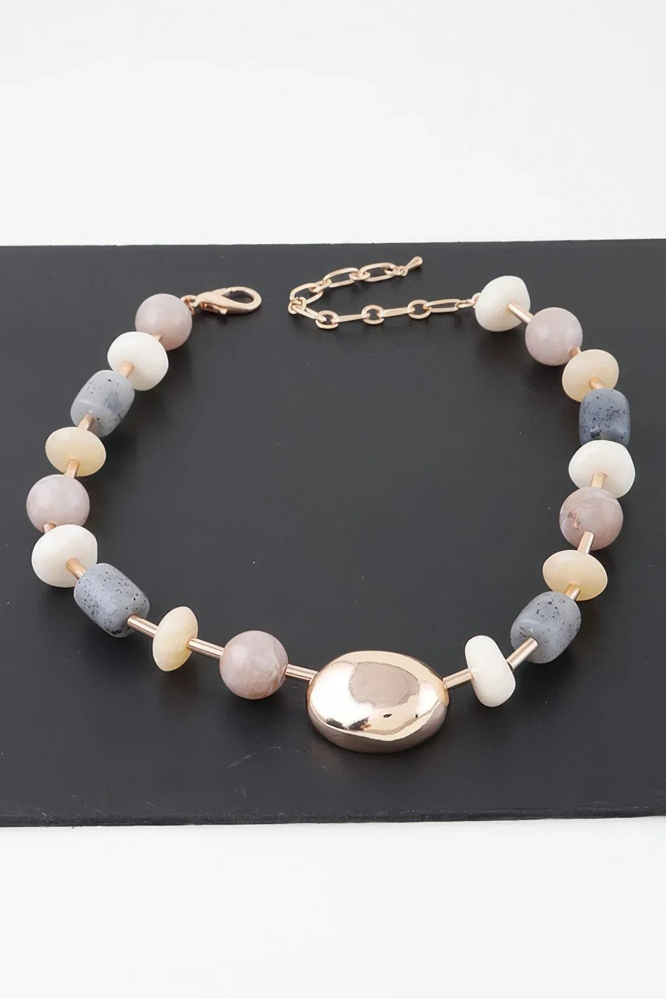 Multi Modern Stone Necklace | Mixtshop LLC