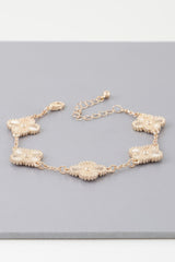 Multi Flared Clover Charm Bracelet | Mixtshop LLC