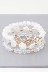 Multi Clover Crystal Bead Bracelet | Mixtshop LLC