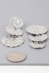 Triple Hammered Disc Earrings | Mixtshop LLC