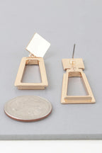 Modern Geometric Frame Drop Earrings | Mixtshop LLC