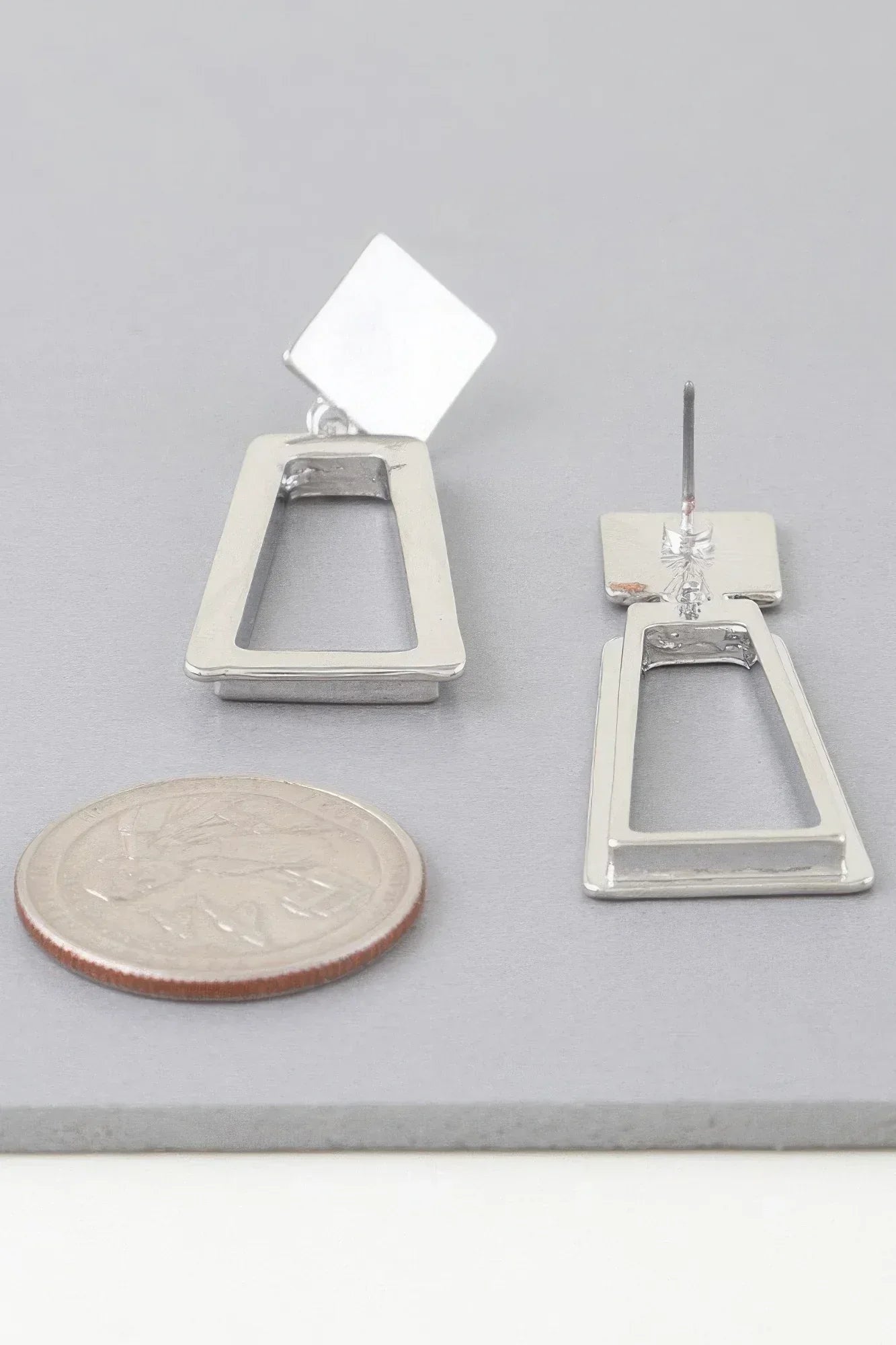 Modern Geometric Frame Drop Earrings | Mixtshop LLC