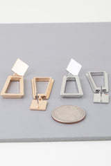 Modern Geometric Frame Drop Earrings | Mixtshop LLC