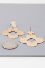 Textured Open Clover Drop Earrings | Mixtshop LLC