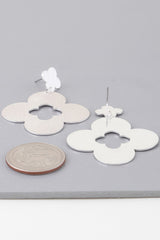 Textured Open Clover Drop Earrings | Mixtshop LLC