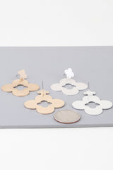 Textured Open Clover Drop Earrings | Mixtshop LLC