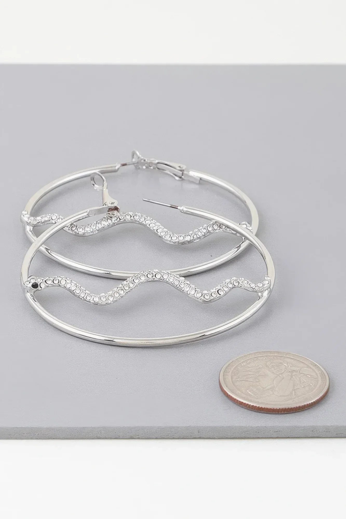 Bejeweled Snake Hoop Earrings | Mixtshop LLC
