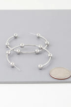 Multi Shiny Bead Hoop Earrings | Mixtshop LLC