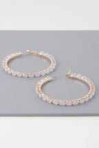 Teardrop Bejeweled Hoop Earrings | Mixtshop LLC