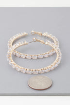 Teardrop Bejeweled Hoop Earrings | Mixtshop LLC