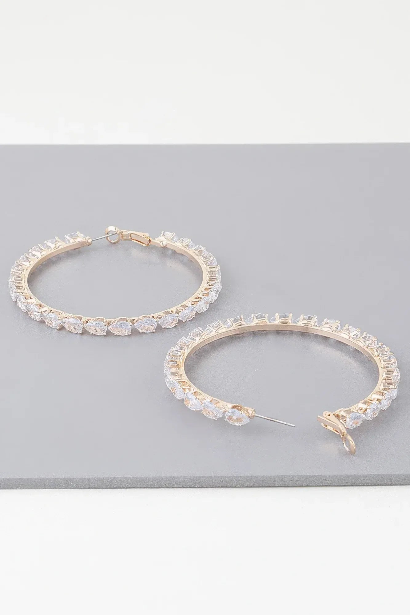 Teardrop Bejeweled Hoop Earrings | Mixtshop LLC