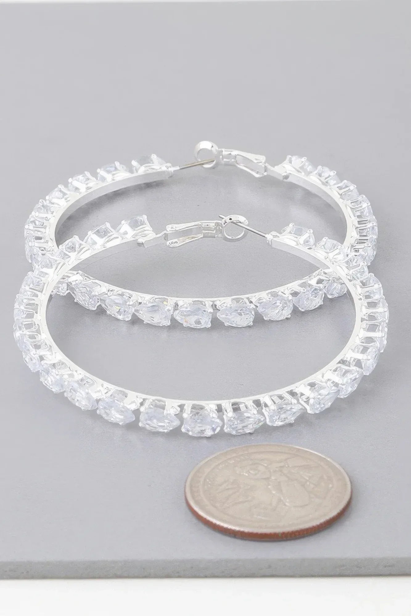 Teardrop Bejeweled Hoop Earrings | Mixtshop LLC
