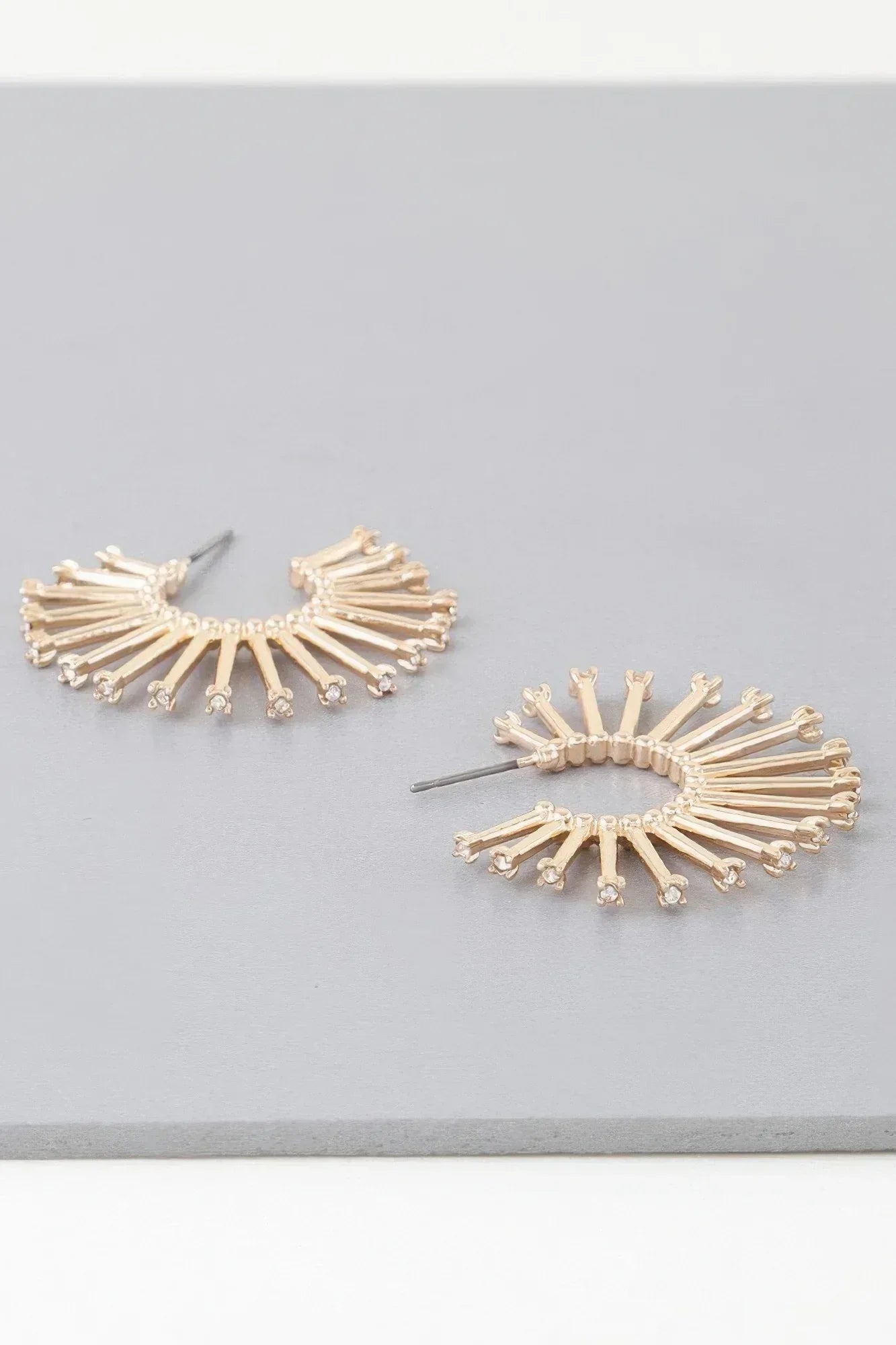 Rising Bejeweled Sun Hoop Earrings | Mixtshop LLC
