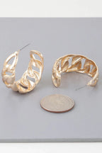 Curb Braid Chain Hoop Earrings | Mixtshop LLC