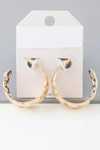 Curb Braid Chain Hoop Earrings | Mixtshop LLC
